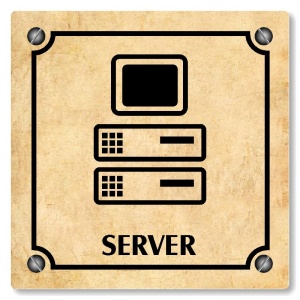 Server, 80x80mm, pergamen, Kansas
